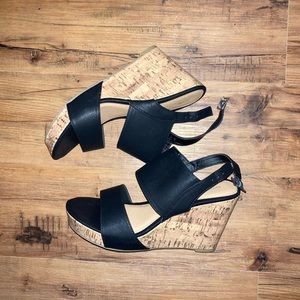 Black/cork wedges